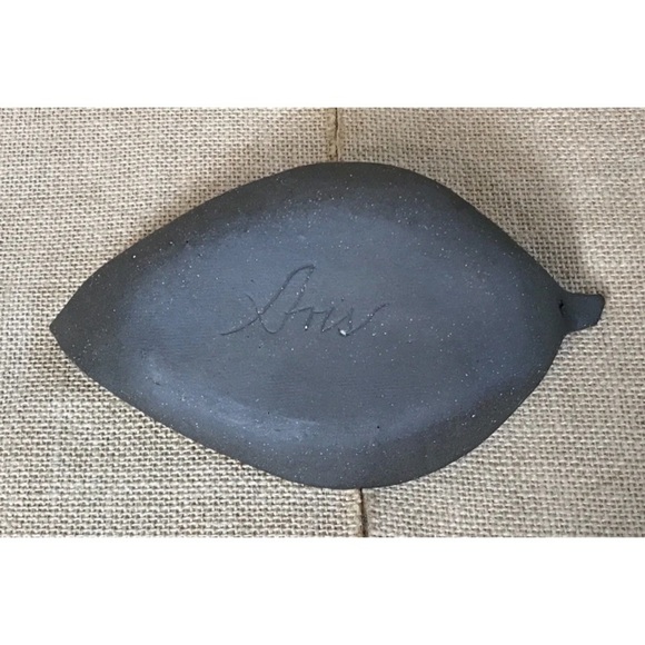 Iris M Grundler Leaf Trinket Dish Art Pottery Botanical Goblincore Fall Harvest - Picture 3 of 5